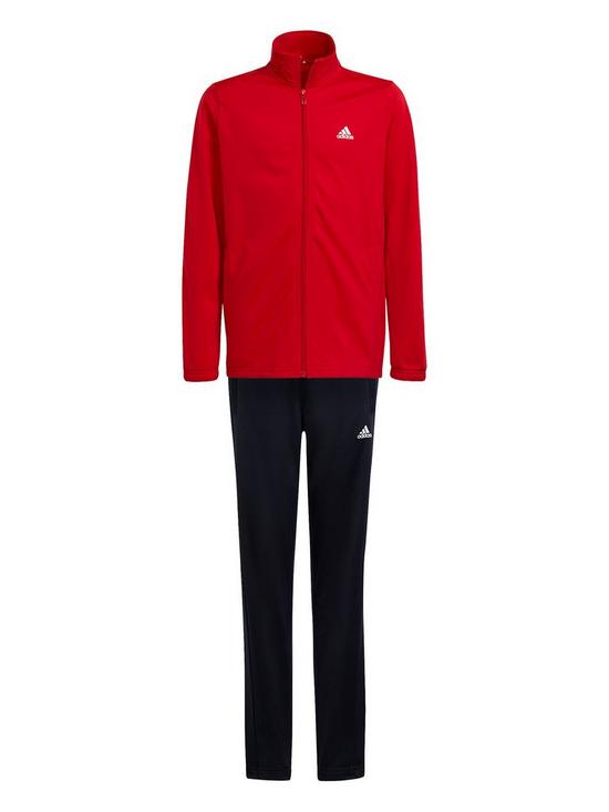 front image of adidas-sportswear-junior-big-logo-tracksuit-red