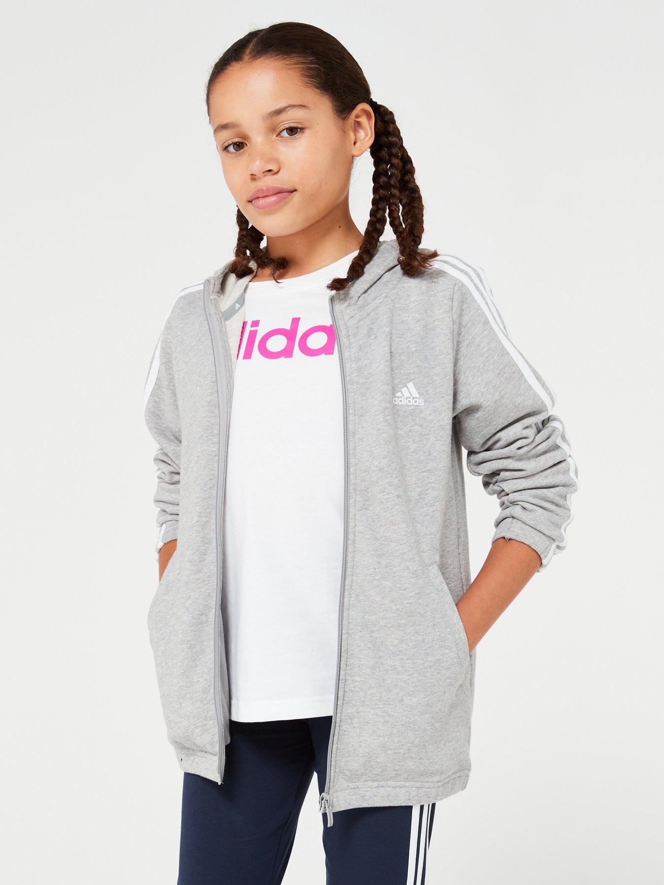 Girls grey adidas hoodie sale