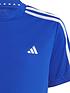  image of adidas-junior-boys-train-essentials-3-stripes-short-amp-t-shirt-set-blue