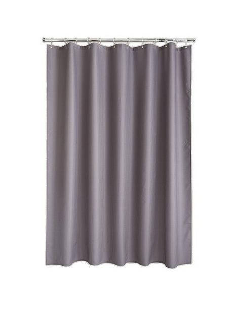 aqualona-grey-waffle-shower-curtain