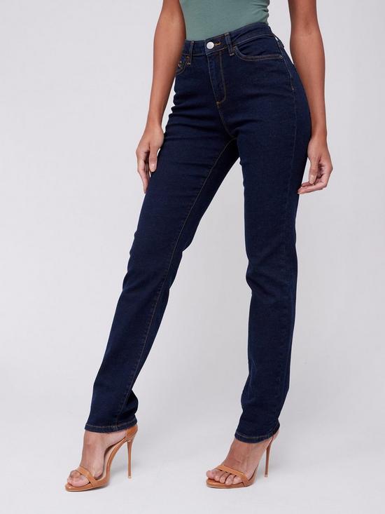 front image of everyday-isabelle-high-rise-slim-jean-rinse-blue