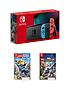  image of nintendo-switch-neon-console-with-lego-marvel-super-heroes-2-amp-lego-city-undercover