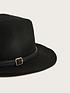 image of monsoon-black-buckle-trim-fedora-hat