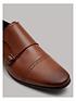  image of burton-menswear-london-burton-leather-monk-shoes