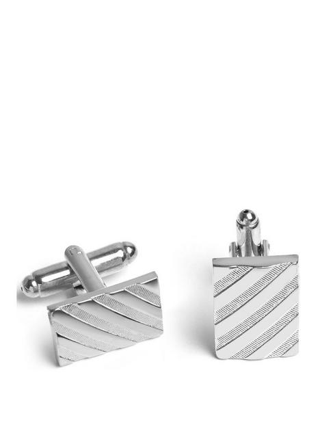 diagonal-pattern-steel-cufflinks