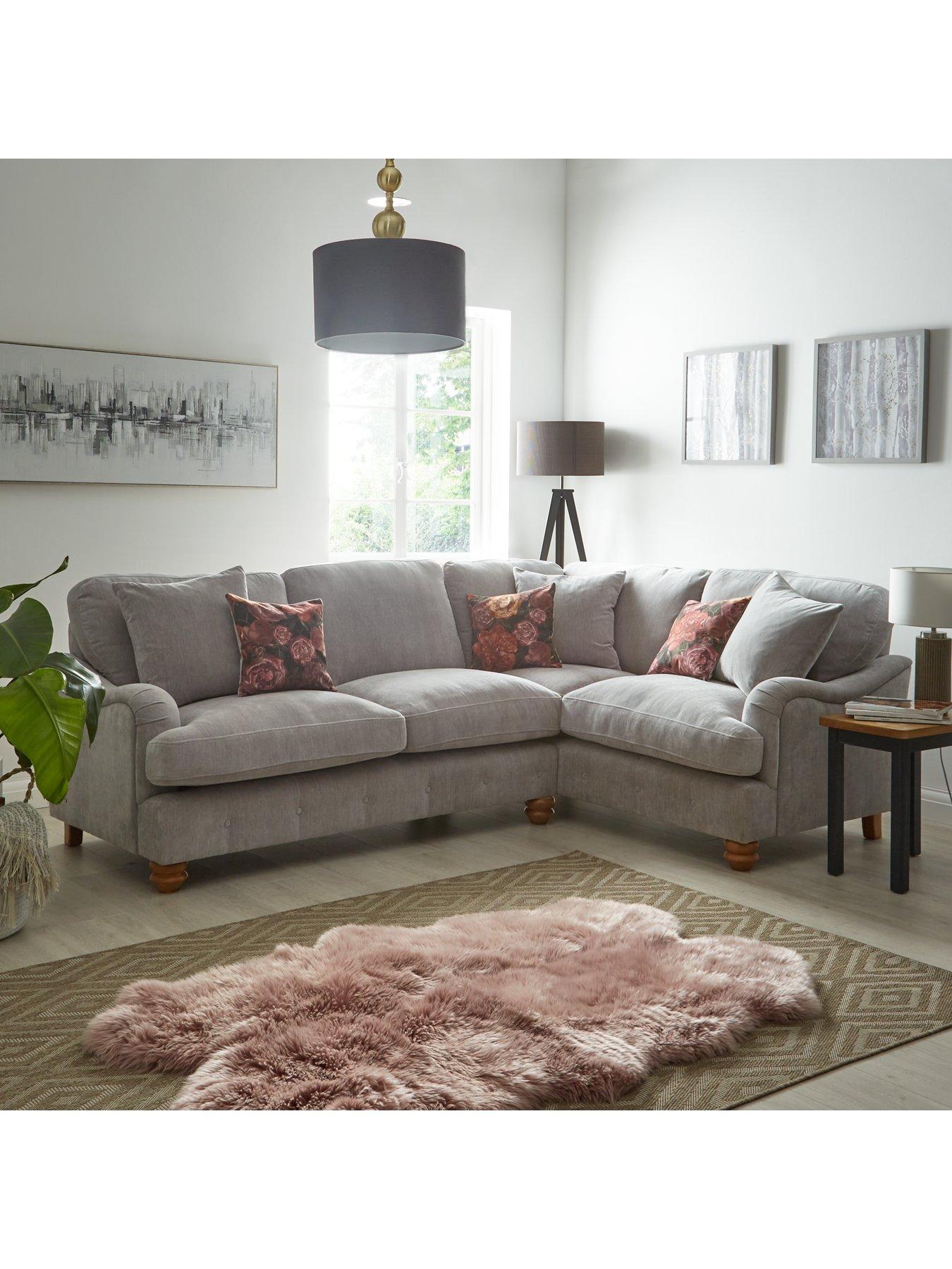 undefined Millie Small Right Hand Fabric Double Arm Corner Group Sofa - Made to order in the UK
