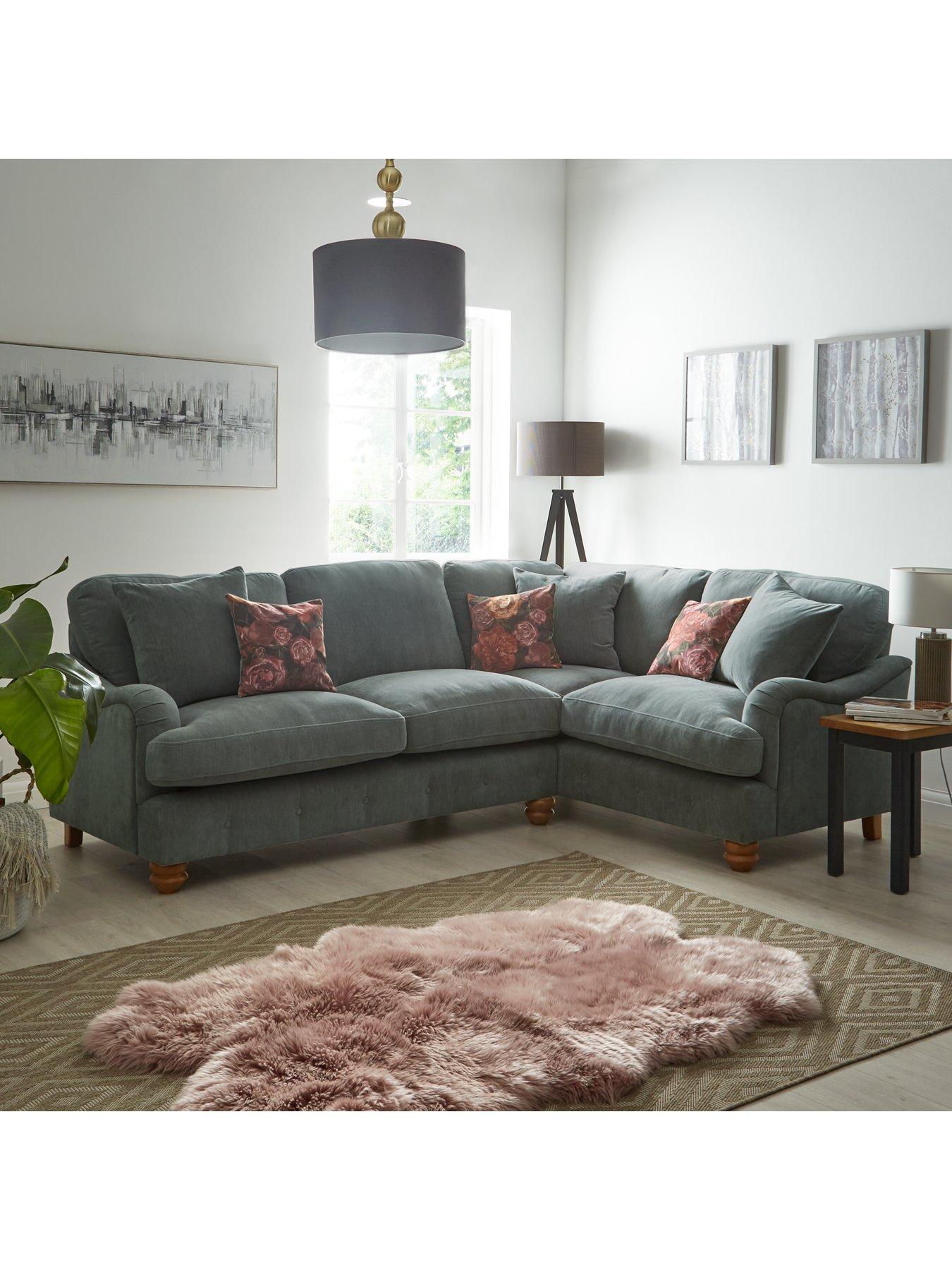undefined Millie Small Right Hand Fabric Double Arm Corner Group Sofa - Made to order in the UK