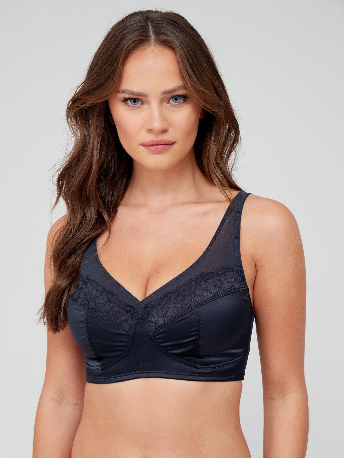 India Sheer and Opaque Push Up T Shirt Bra, Black