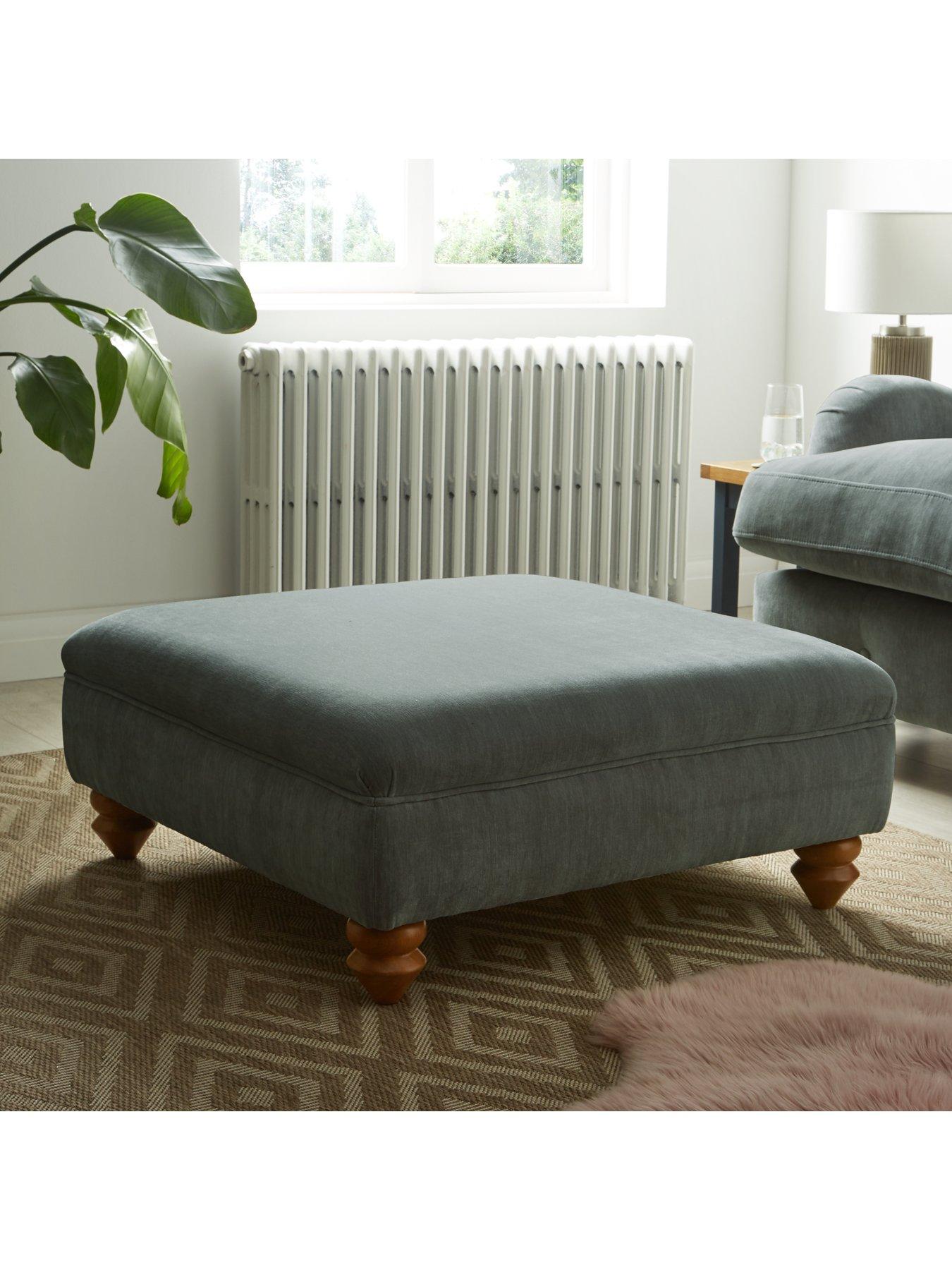 undefined Millie Fabric Footstool - Made to order in the UK