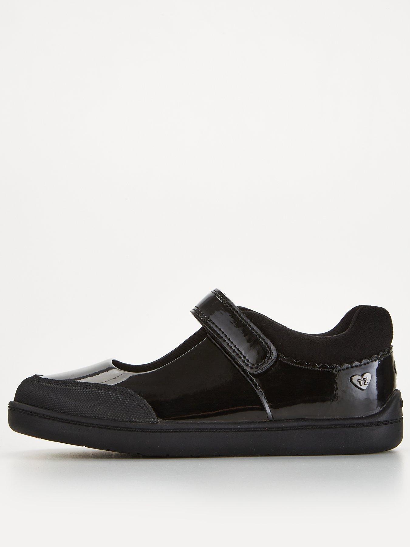The Very Collection ToeZone Wide Fit Younger Girls Patent Leather Mary Jane School Shoes - Black