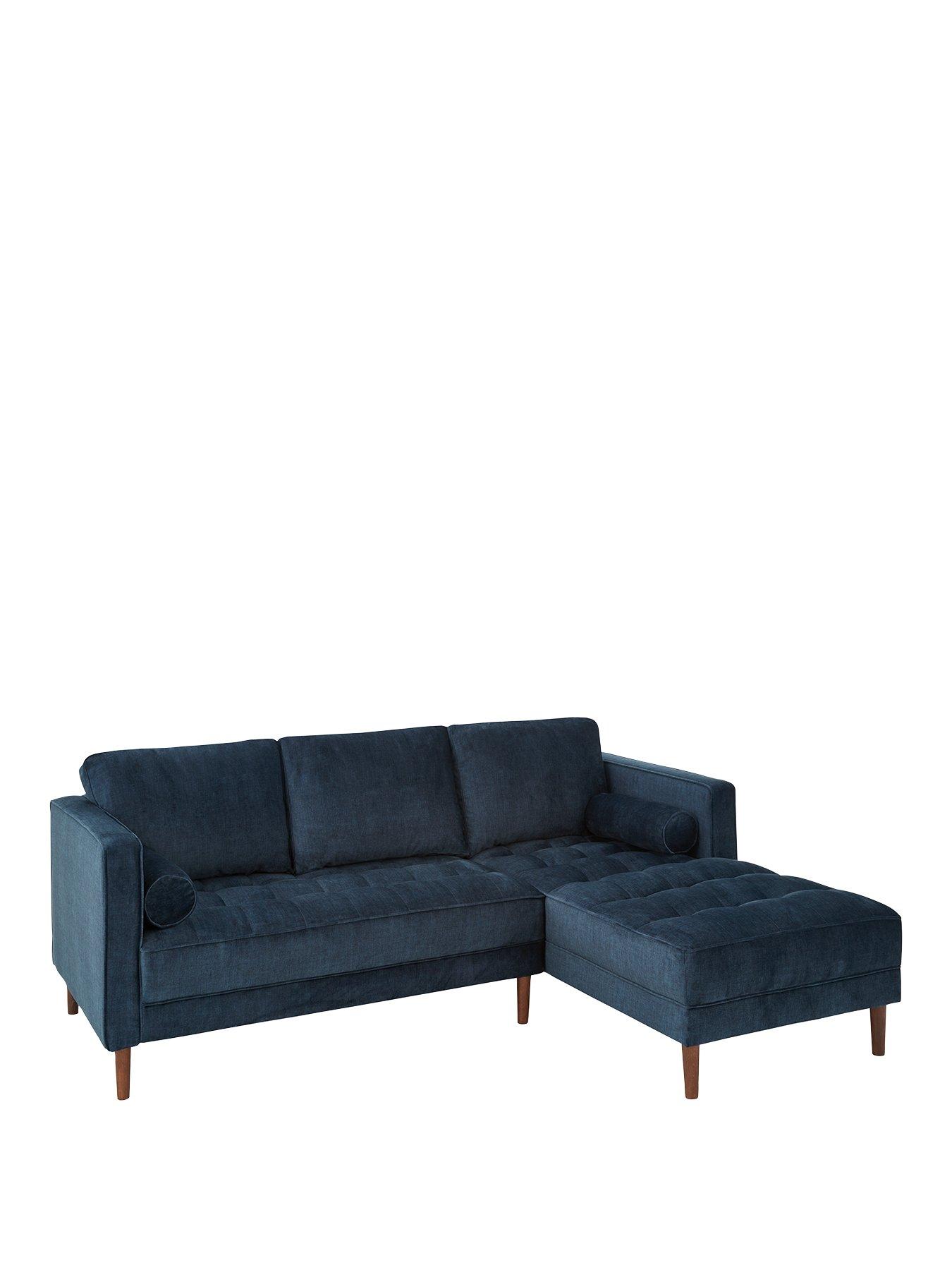  image of very-home-new-orleansnbspfabricnbsp3-seater-right-hand-chaise-sofa-navy