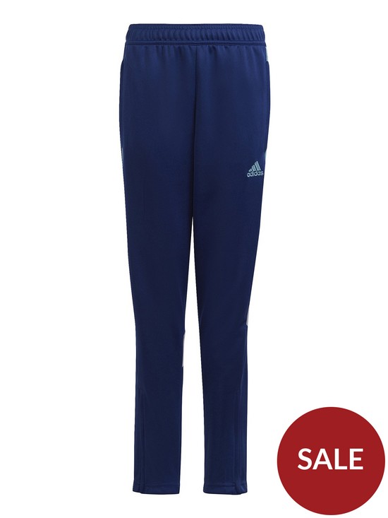 front image of adidas-youth-tiro-college-pant-blue