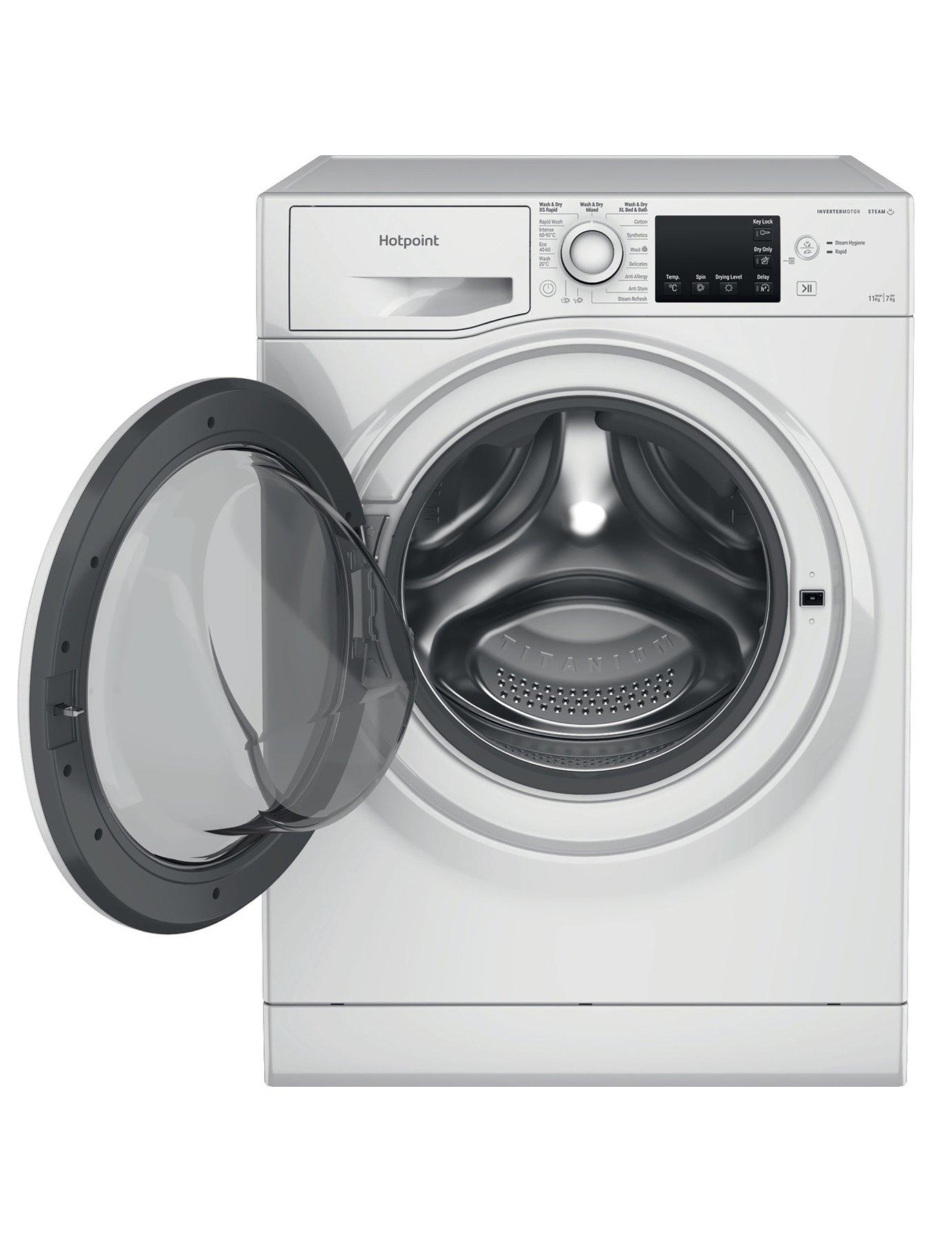  image of hotpoint-ndb11724wuk-11kg-wash-7kg-drynbsp1600-spin-freestanding-washer-dryer-white