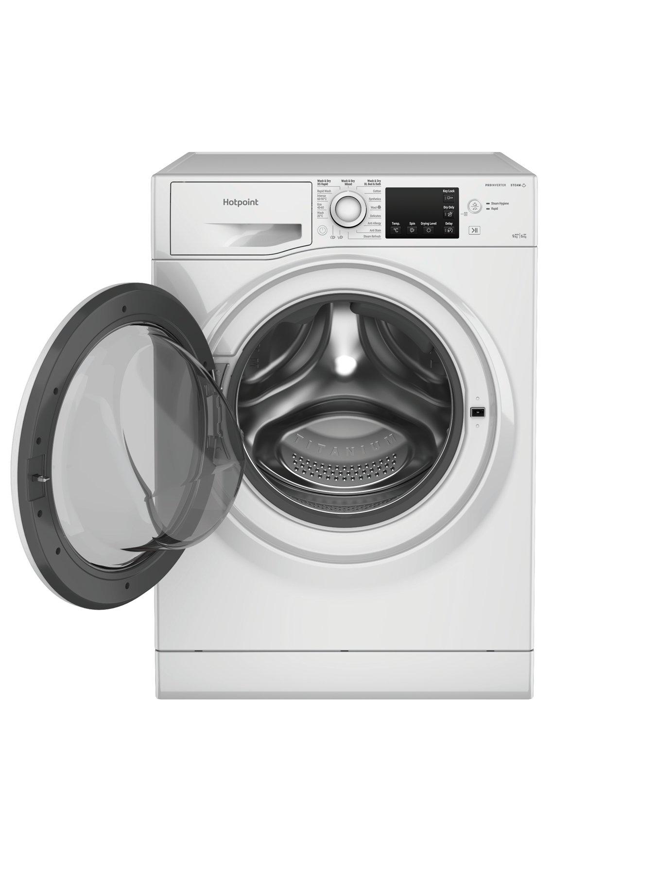  image of hotpoint-ndb9635wuk-db-96kg-1400-rpm-washer-dryers-white