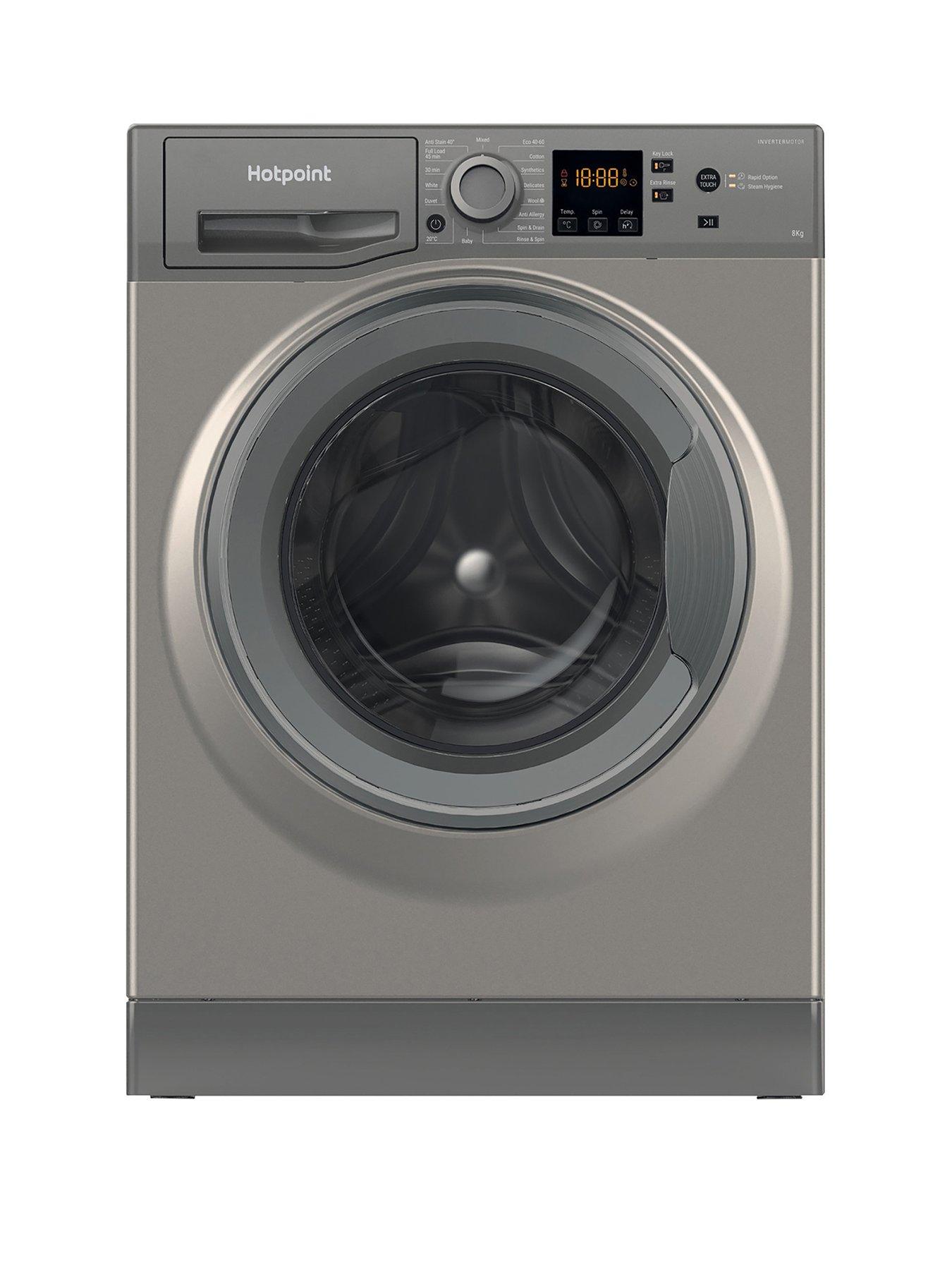 undefined NSWM864CGGUKN 8kg Load, 1600rpm Spin Washing Machine - Graphite