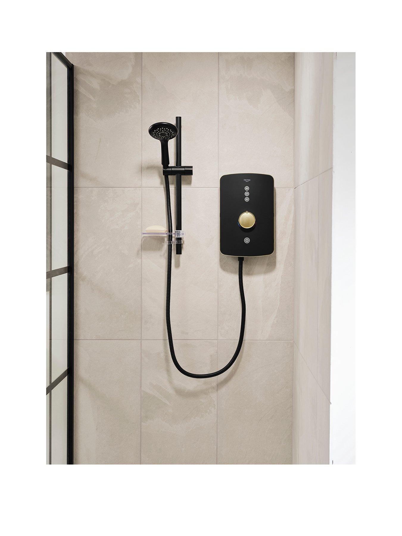 undefined Amala Metallic 8.5kW Electric Shower - Brushed Brass