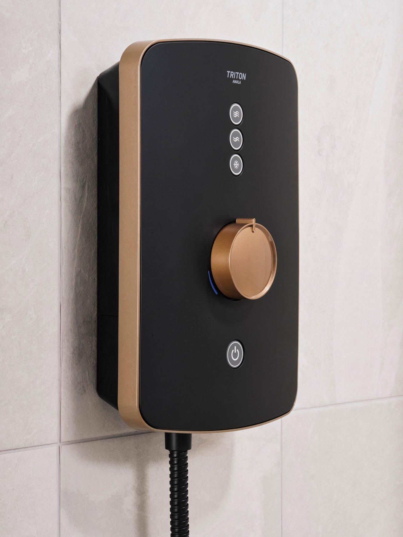  image of triton-amala-metallic-95kw-electric-shower-brushed-copper