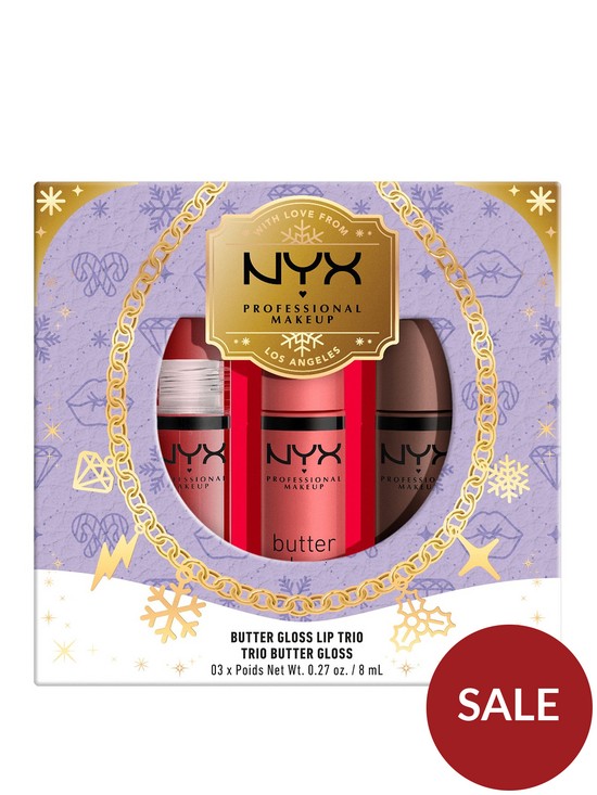 front image of nyx-professional-makeup-butter-gloss-trio-gift-set-sugar-glass-cregraveme-brulee-amp-cinnamon-roll