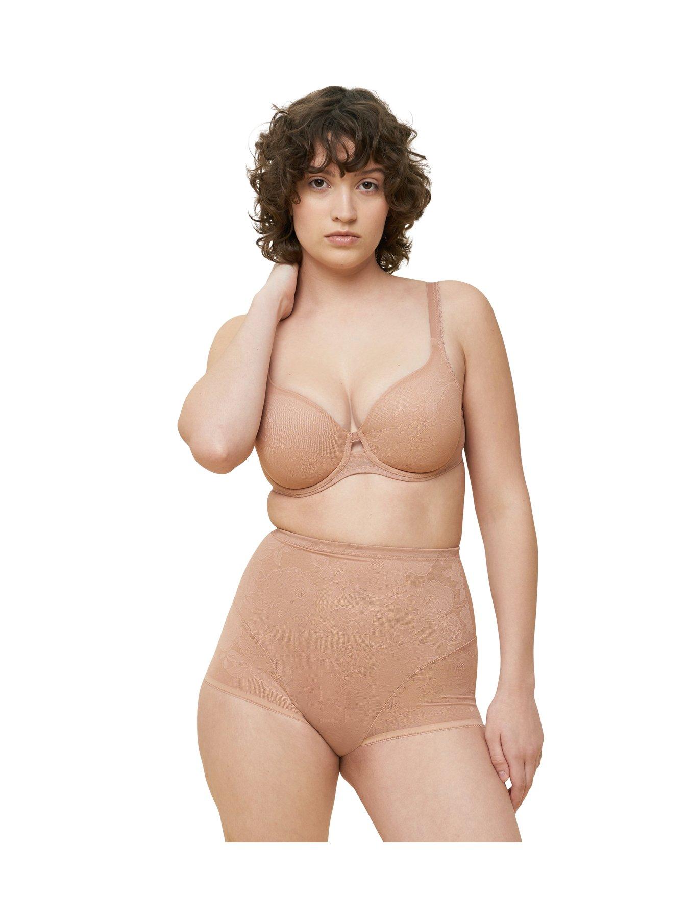  image of triumph-wild-rose-sensation-highwaist-panty-beige