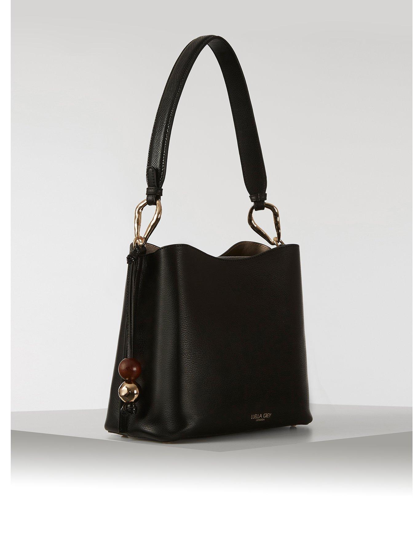 Luella Grey Tallulah Molten Bead Side Detail Bucket Bag - Black ...