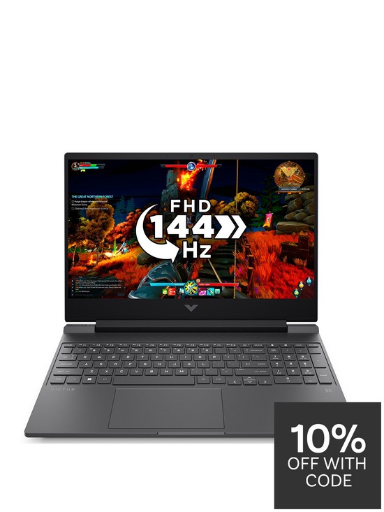 front image of hp-victus-15-fb0002na-laptop-156in-fhdnbspamd-ryzen-5-5600hnbsprtx-3050-8gb-ram-512gb-ssdnbspwith-optional-xbox-game-pass-for-pc-3-months-silver