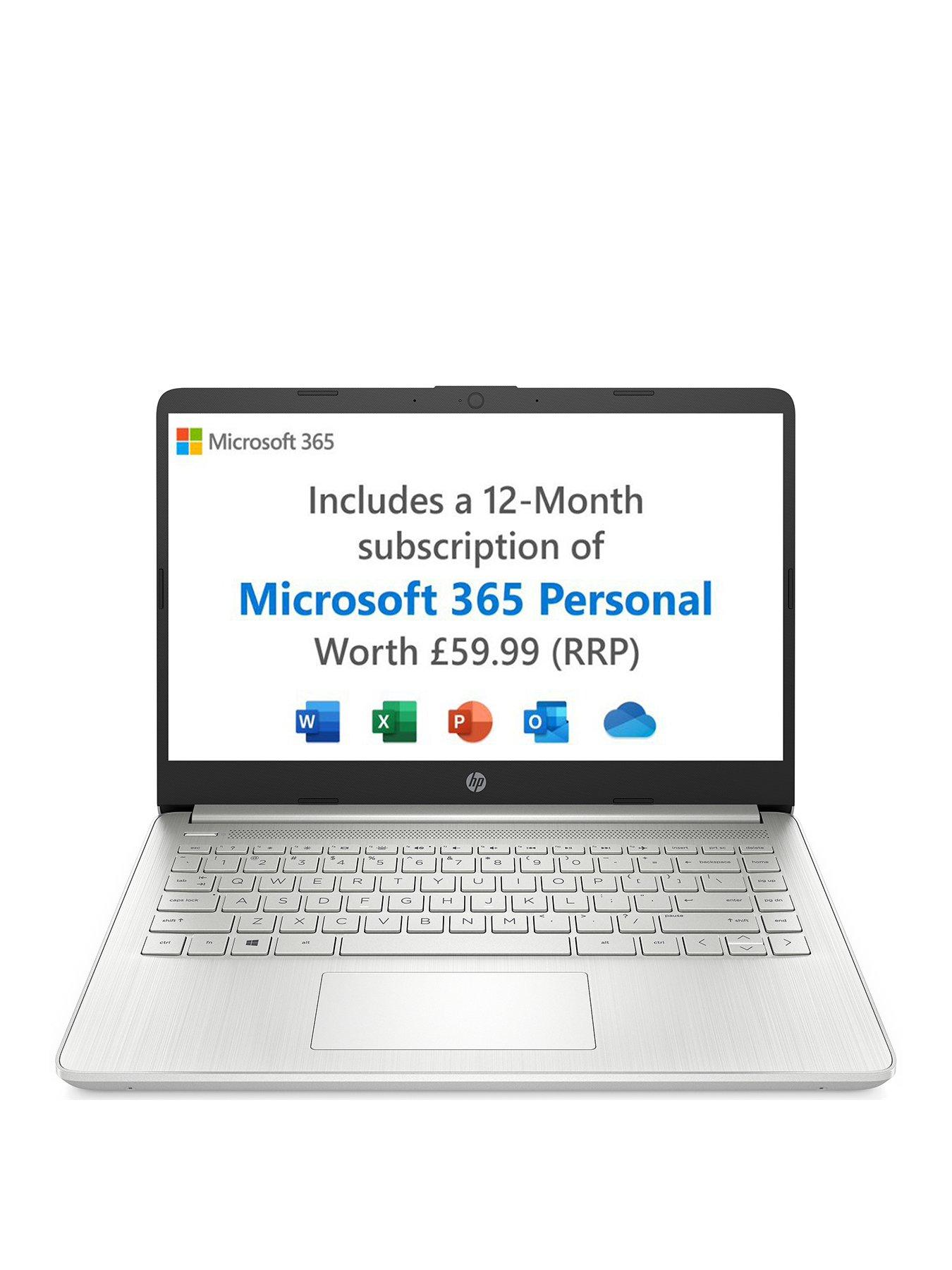  image of hp-14s-fq0059na-laptop-14in-hd-amd-3020e-4gb-ram-64gb-storage-with-optional-norton-360-1-yearnbsp--silver