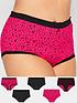  image of yours-5pk-star-and-moon-full-briefs-pink
