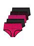  image of yours-5pk-star-and-moon-full-briefs-pink