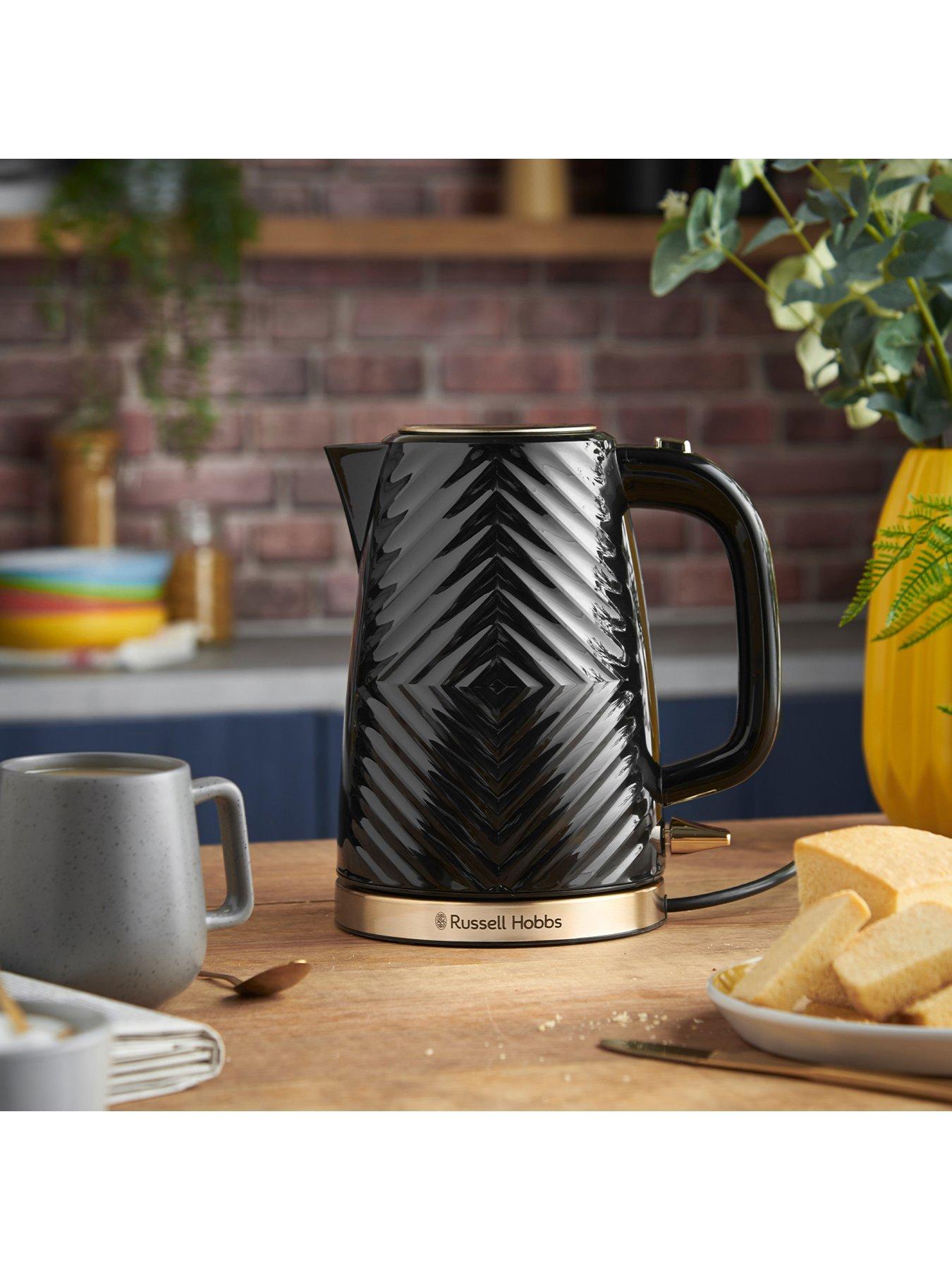 Image 3 of 7 of Russell Hobbs Groove Kettle &amp; Toaster Bundle - Black