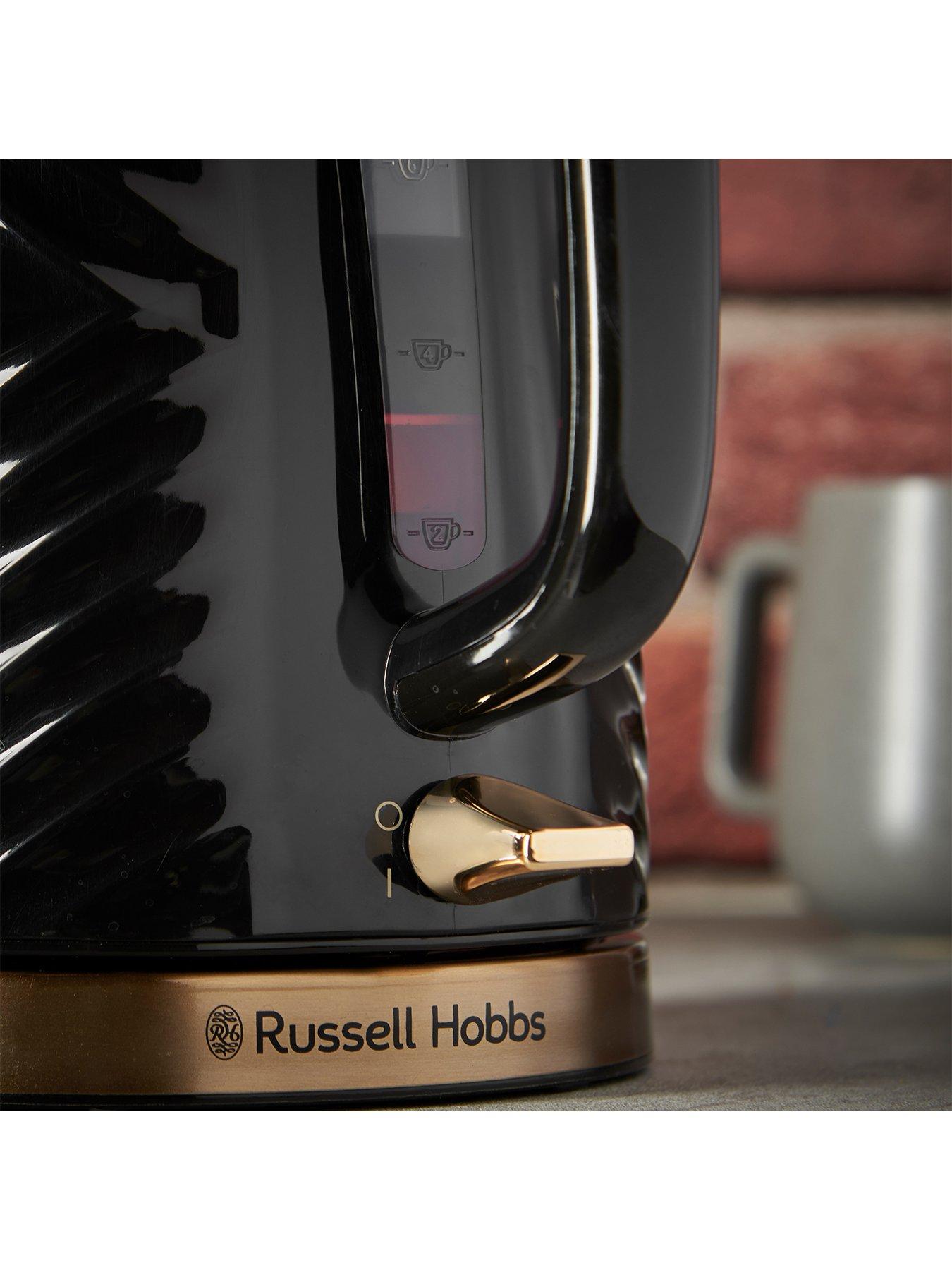 Image 4 of 7 of Russell Hobbs Groove Kettle &amp; Toaster Bundle - Black