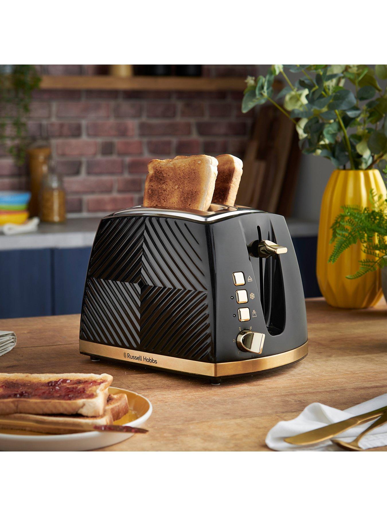 Image 5 of 7 of Russell Hobbs Groove Kettle &amp; Toaster Bundle - Black