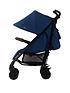  image of my-babiie-mb52-dani-dyer-quilted-navy-melange-lightweight-stroller-with-newborn-insert-changing-bag-and-leatherette
