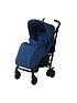  image of my-babiie-mb52-dani-dyer-quilted-navy-melange-lightweight-stroller-with-newborn-insert-changing-bag-and-leatherette
