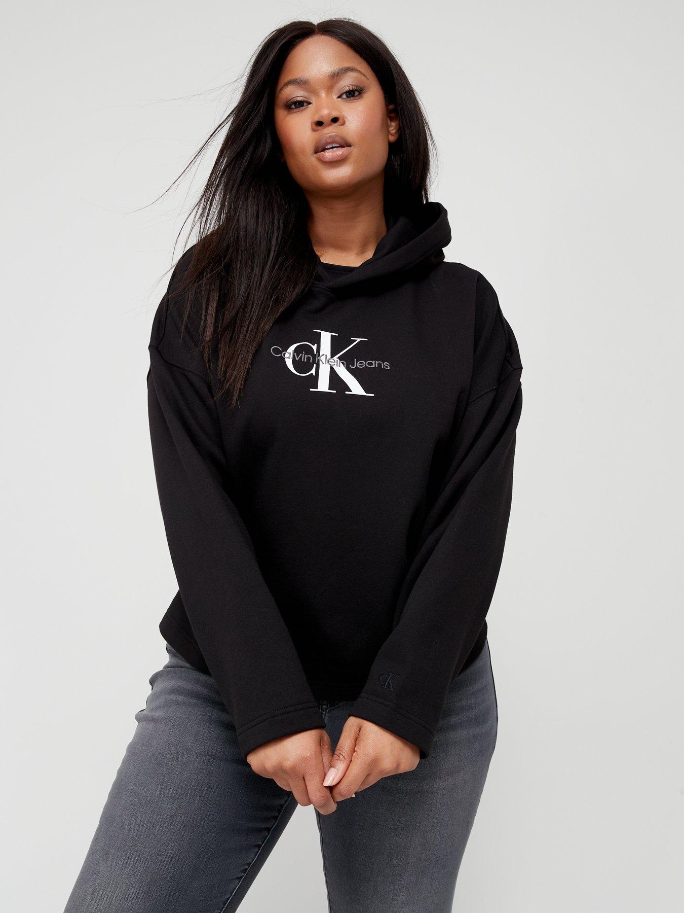 Black calvin klein hoodie best sale