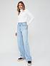  image of tommy-jeans-essential-rib-turtleneck-long-sleeve-top-white
