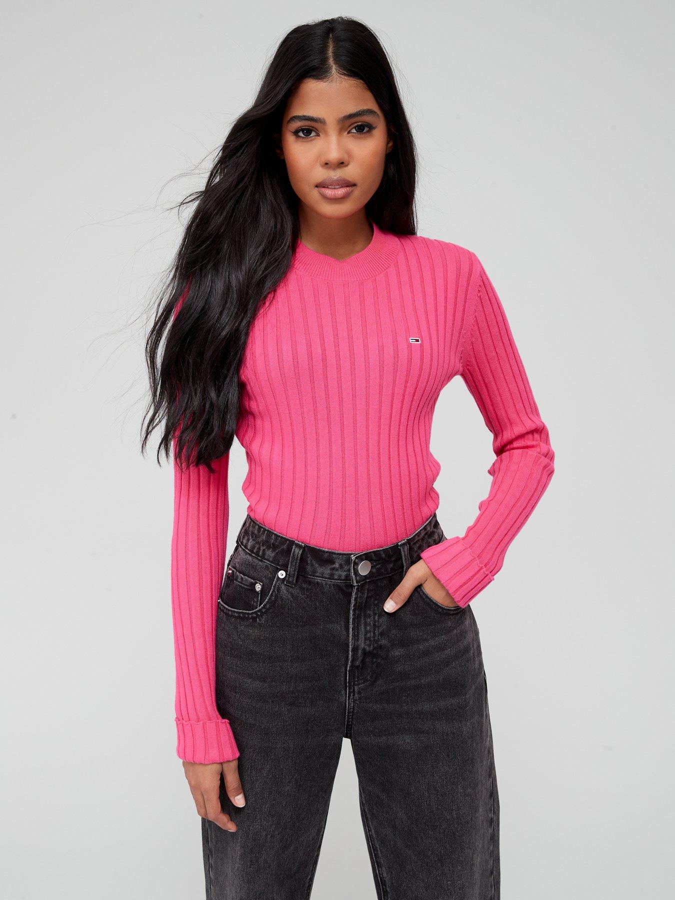  image of tommy-jeans-boxy-rib-sweater-pink