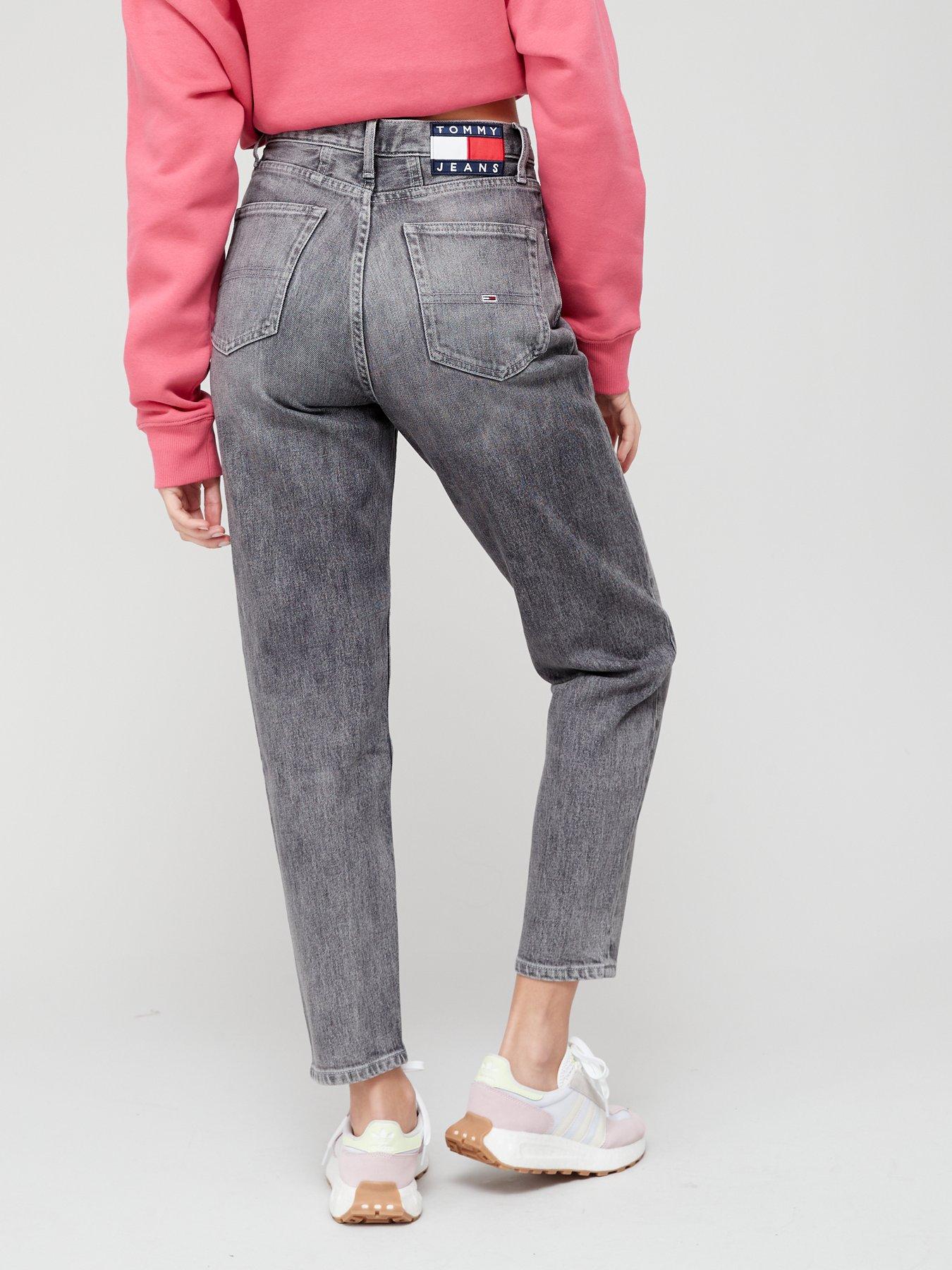 stillFront image of tommy-jeans-high-waist-mom-jean-ndash-grey
