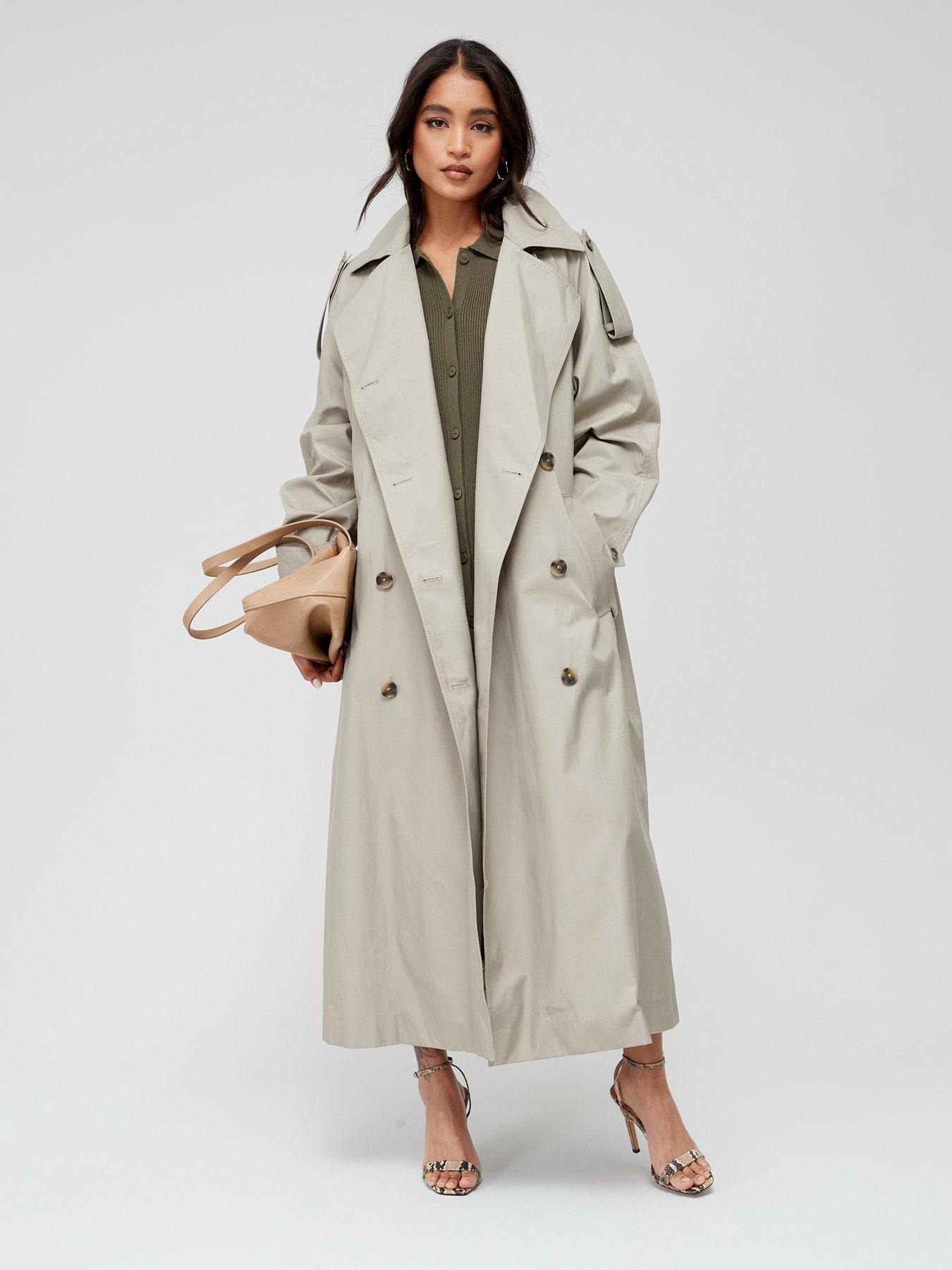 Calvin klein green outlet trench coat