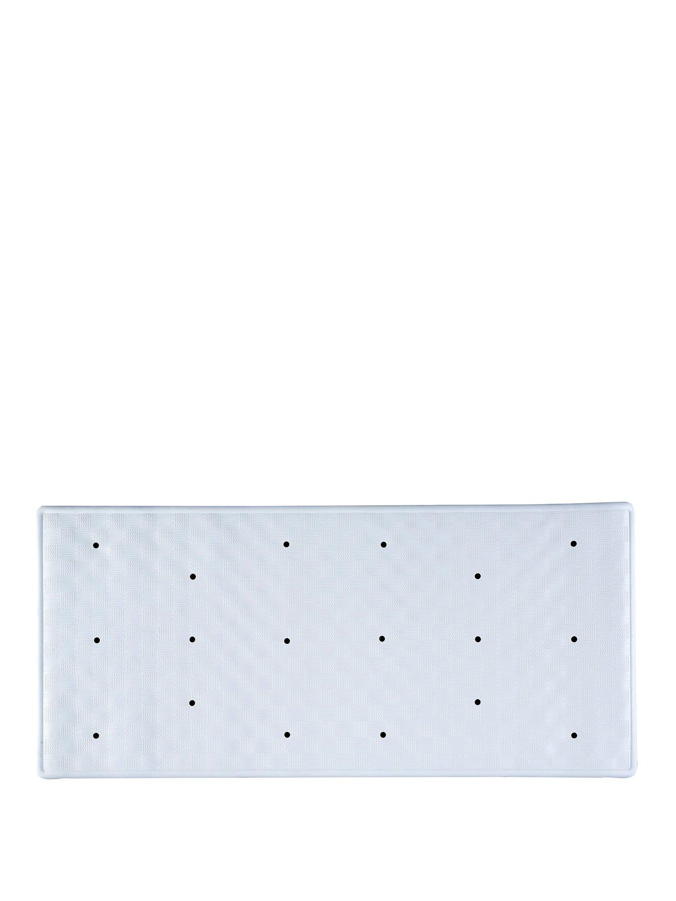 AQUALONA White NonSlip Safety Bath Mat