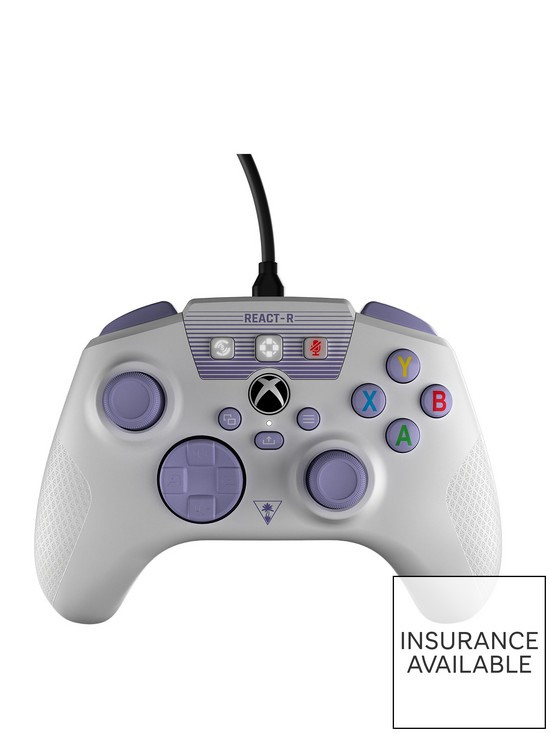front image of turtle-beach-react-r-controller-for-xbox-amp-pc-whitepurple