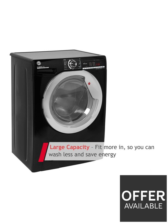 stillFront image of hoover-h-wash-300-freestanding-washing-machine-h3ws4105tacb-10kg-load-1400-spin-black