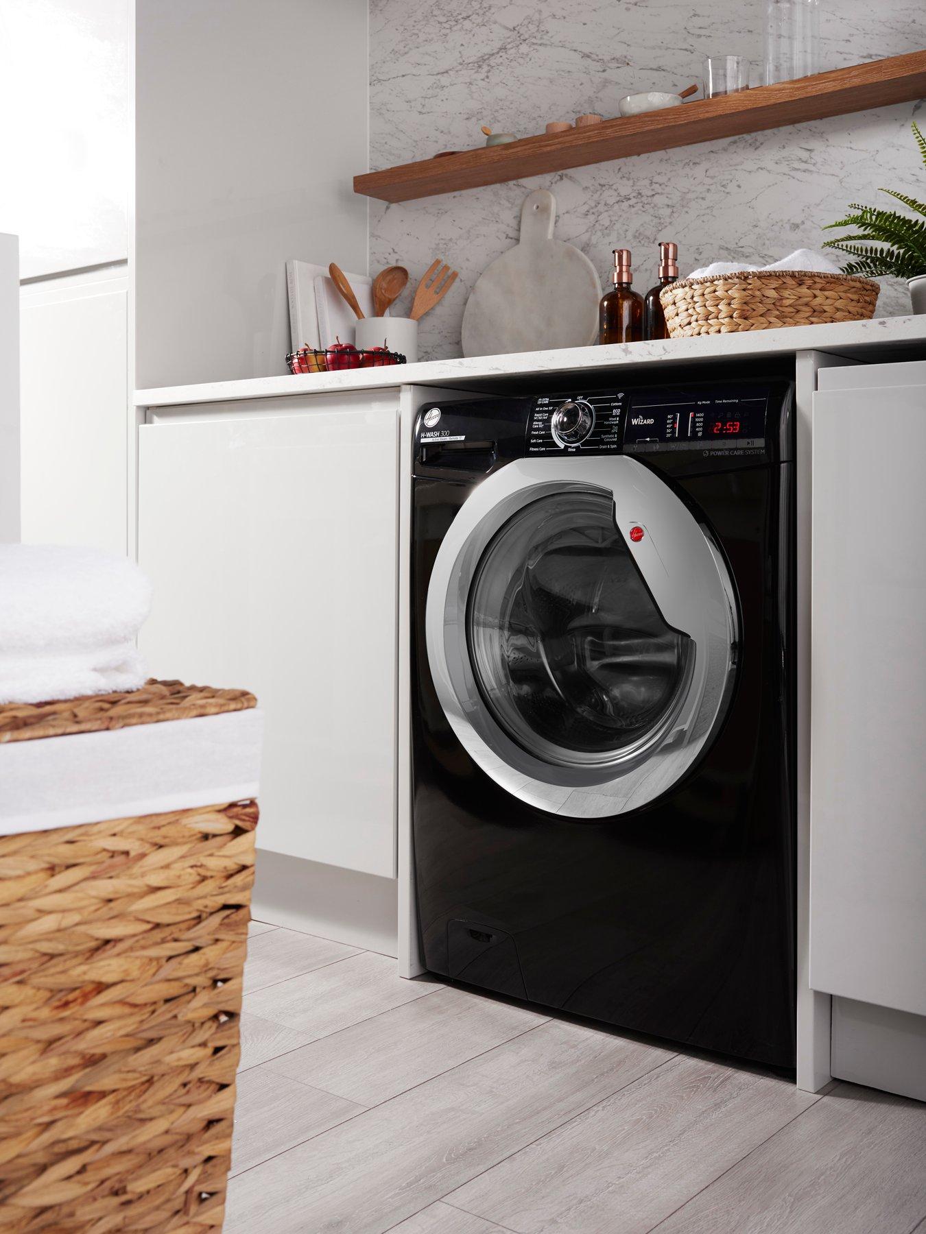  image of hoover-h-wash-300-freestanding-washing-machine-h3ws4105tacb-10kg-load-1400-spin-black