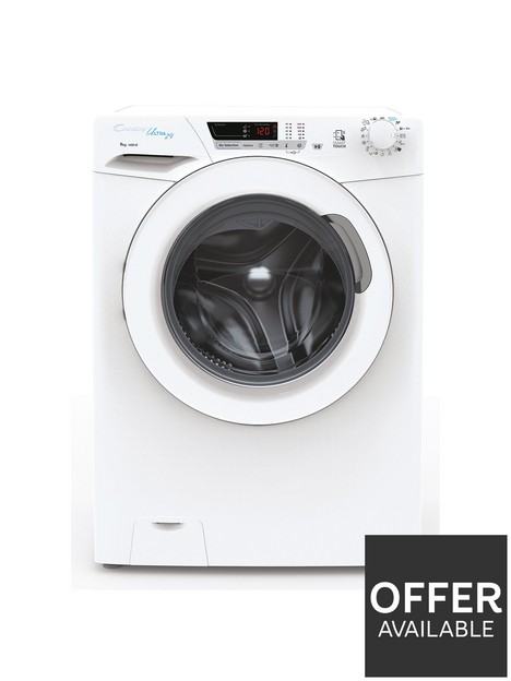 candy-ultra-hcu1492de-9kg-load-1400rpm-spinnbspfreestanding-washing-machinenbspandroid-app-enabled-eco-cycles-water-ampnbspenergy-auto-sensing-white