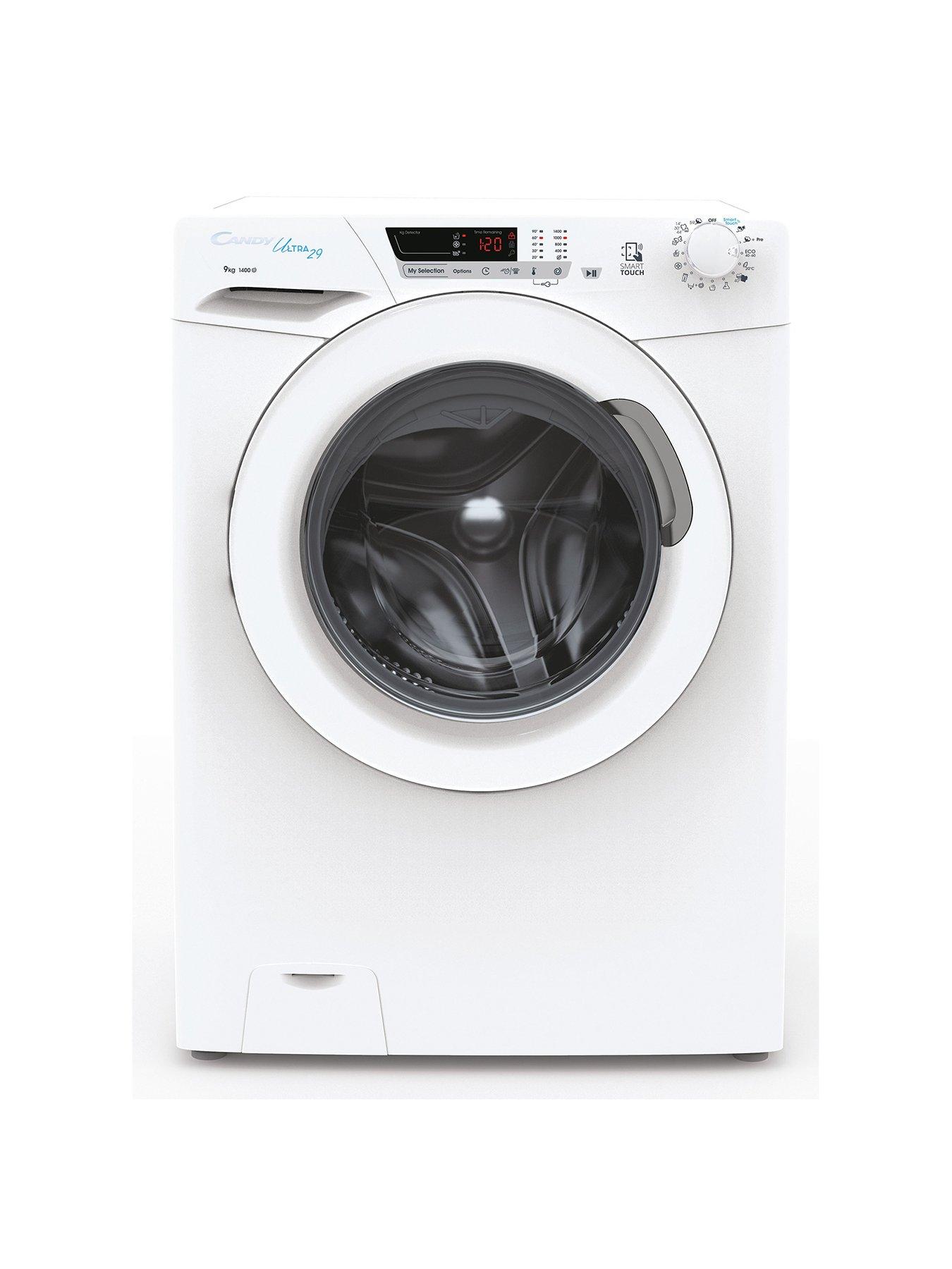 undefined Ultra HCU1492DE 9kg Load, 1400rpm Spin Freestanding Washing Machine, Android App Enabled, Eco Cycles, Water  &  Energy auto sensing - White