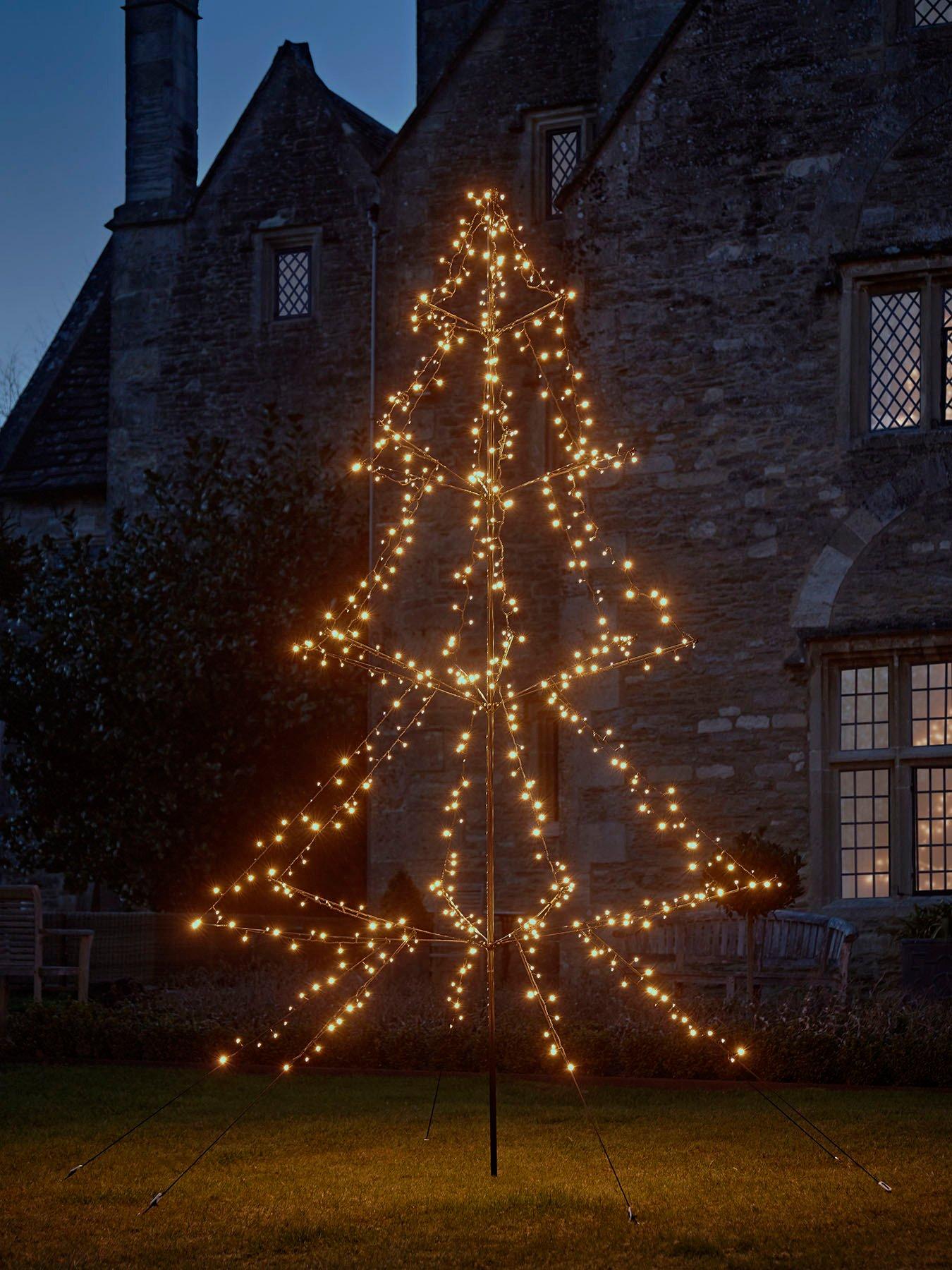 Cox & Cox Outdoor Light Up Tiered Christmas Tree 3m