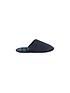  image of totes-suedette-mule-slippers-with-check-lining-navy