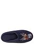  image of totes-novelty-applique-mule-slippers-navy