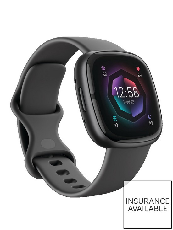 stillFront image of fitbit-sense-2-shadow-greygraphite-aluminum-health-and-fitness-smartwatch-and-jabra-elite-4-active-bluetooth-active-noise-cancelling-earbuds