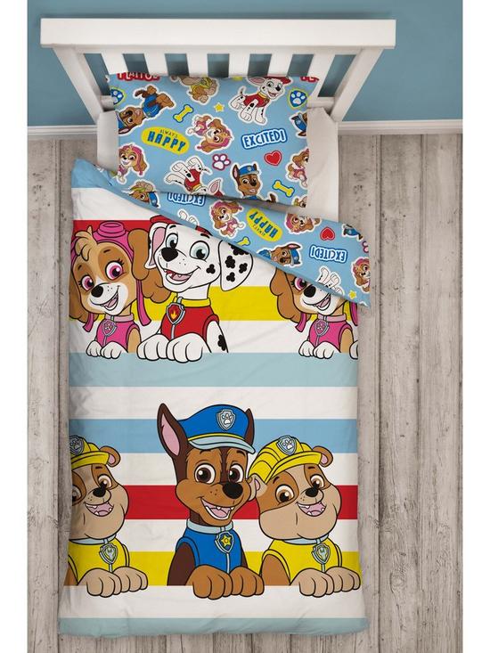front image of paw-patrol-pupster-single-duvet-cover-set-multi