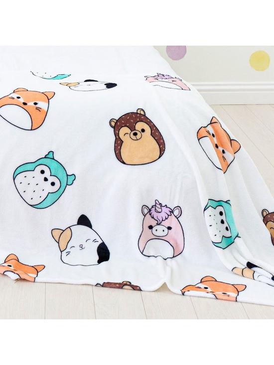 front image of squishmallows-chill-fleece-blanket-multi